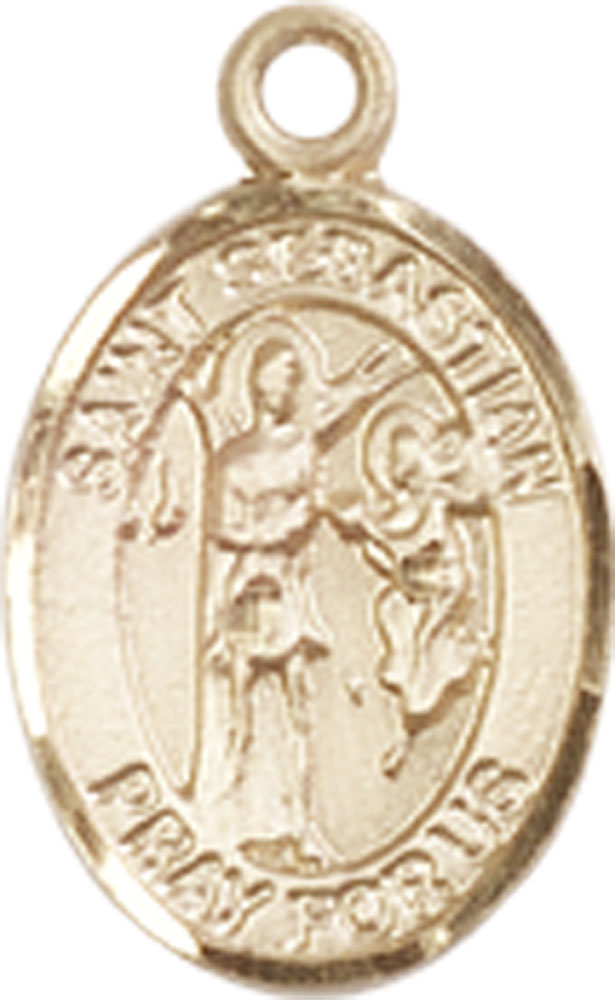 14kt Gold Saint Sebastian Medal
