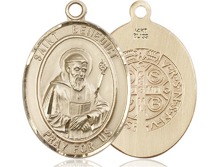 14kt Gold Saint Benedict Medal