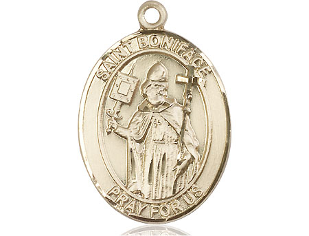 14kt Gold Saint Boniface Medal