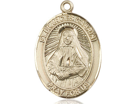 14kt Gold Saint Frances Cabrini Medal