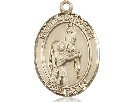 14kt Gold Saint Bernadette Medal