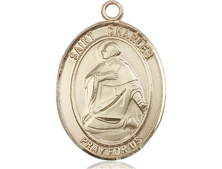 14kt Gold Saint Charles Borromeo Medal