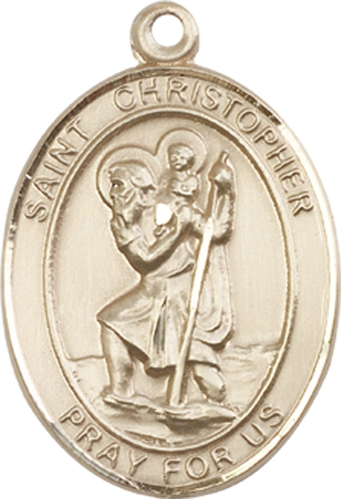 14kt Gold Saint Christopher Medal