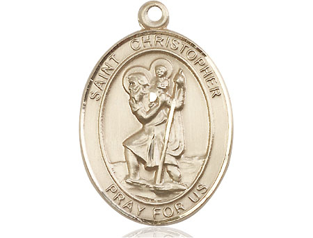 14kt Gold Saint Christopher Medal