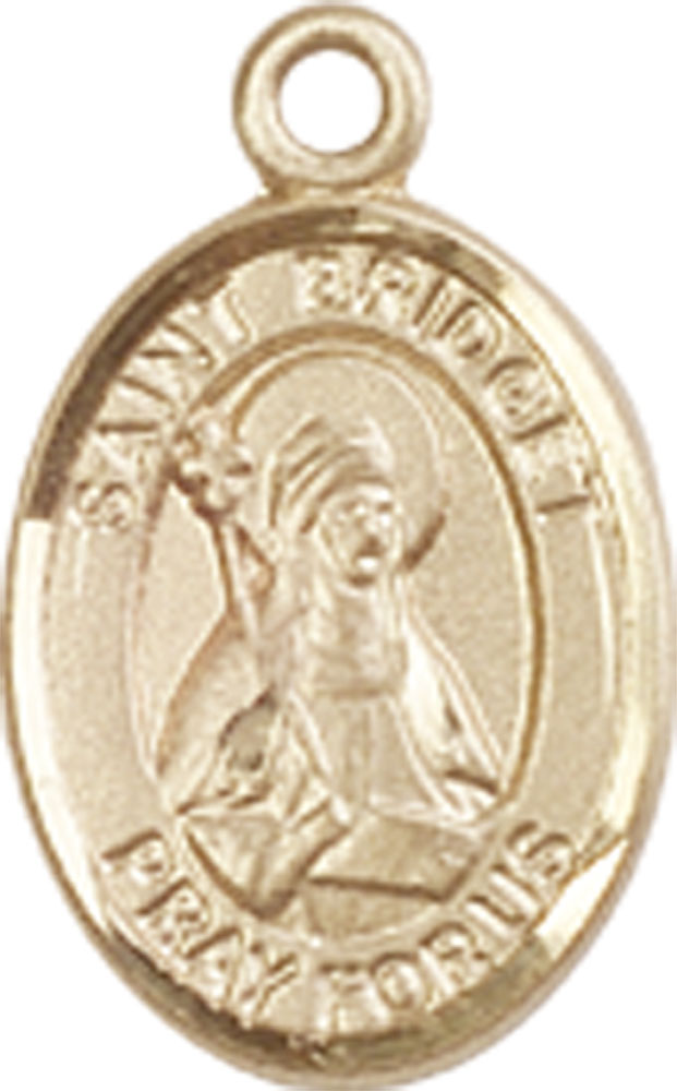 14kt Gold Saint Bridget of Sweden Medal