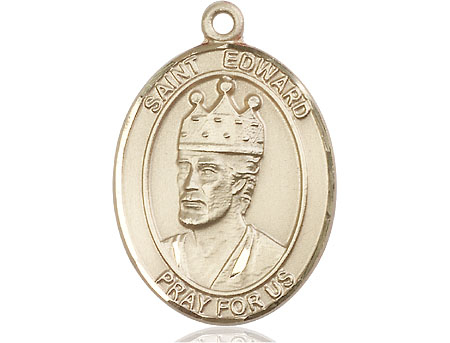 14kt Gold Saint Edward the Confessor Medal