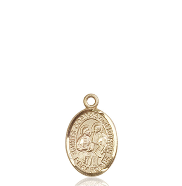 14kt Gold Saints Cosmas &amp; Damian Medal