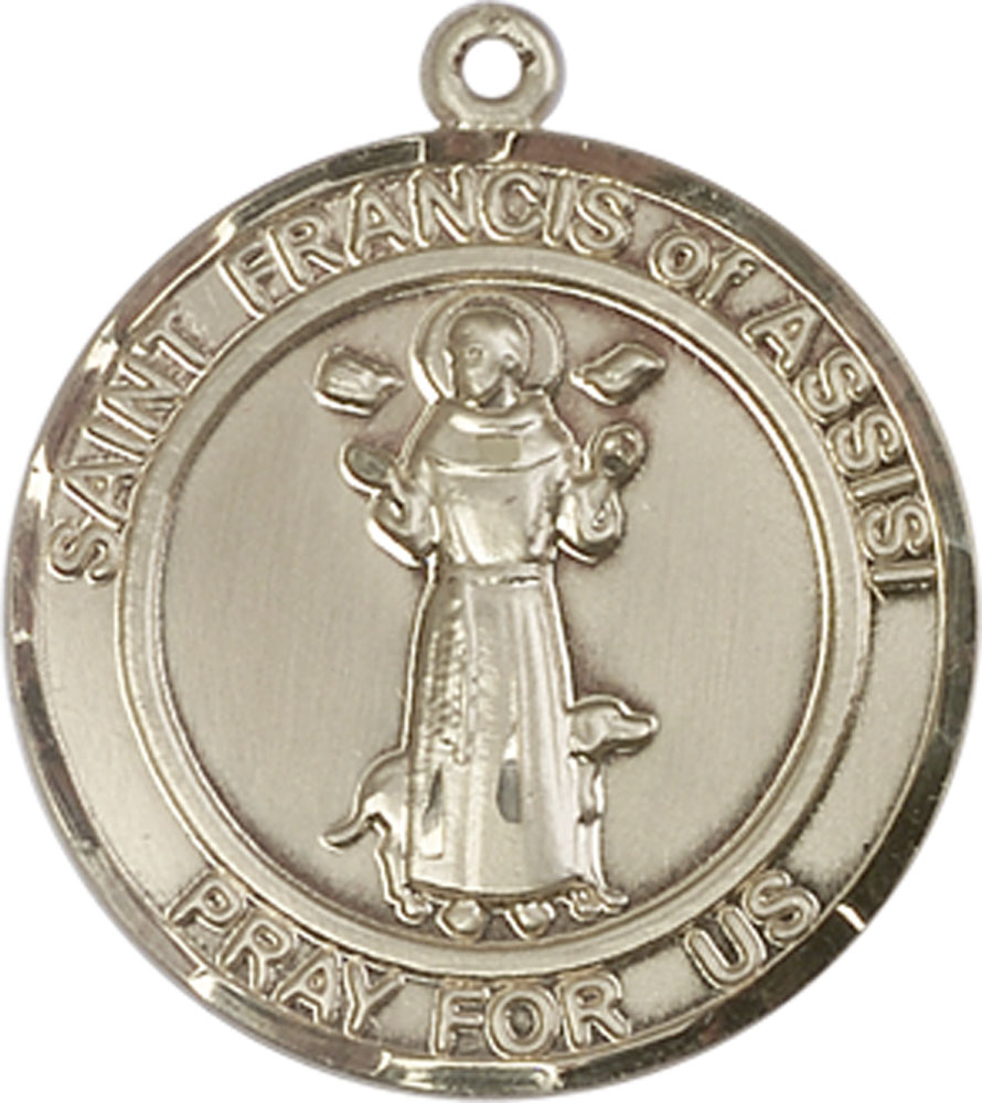 14kt Gold Saint Francis of Assisi Medal