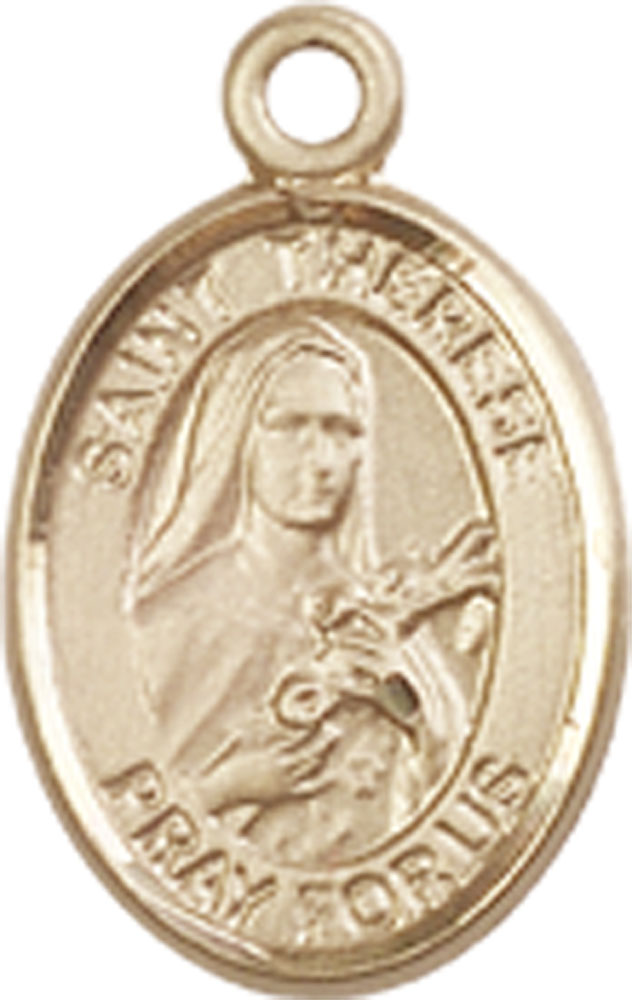 14kt Gold Saint Therese of Lisieux Medal