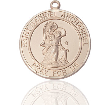 14kt Gold Saint Gabriel the Archangel Medal