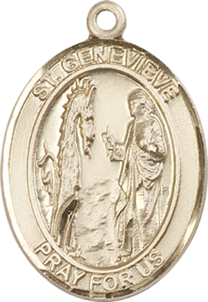 14kt Gold Saint Genevieve Medal