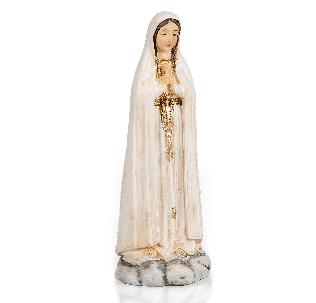 4" Cold Cast Resin Hand Painted Statue of Our Lady of Fatima