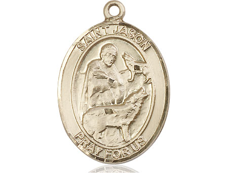 14kt Gold Saint Jason Medal