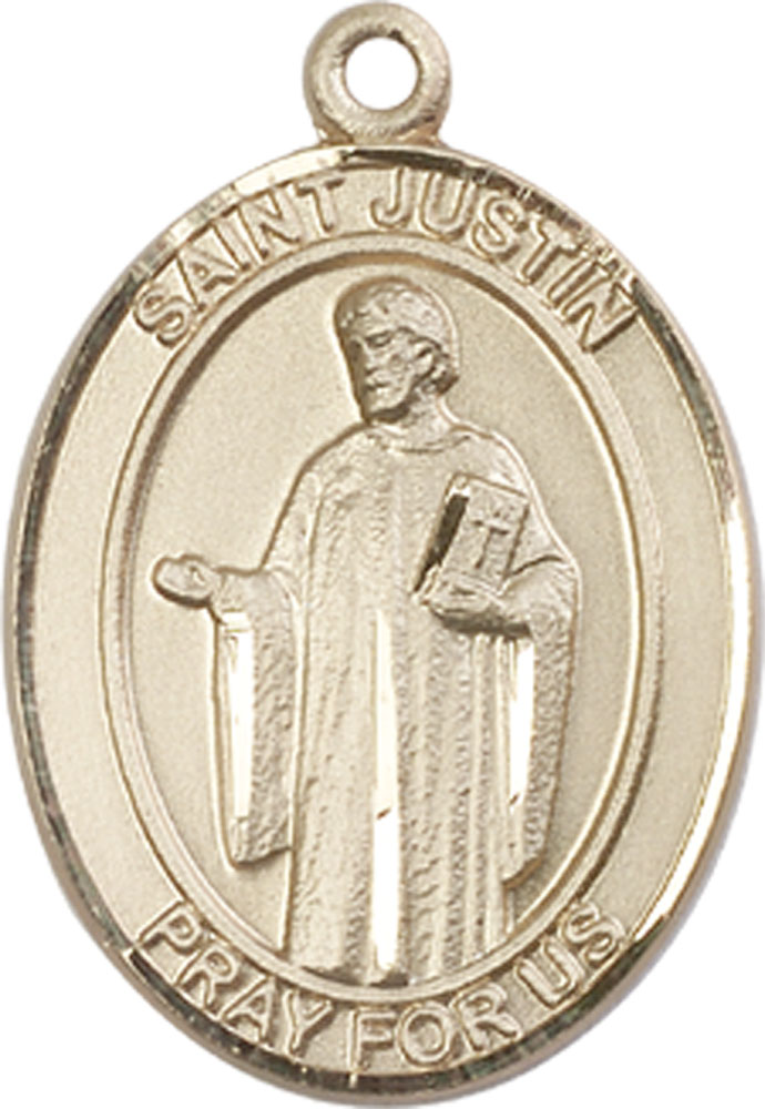 14kt Gold Saint Justin Medal