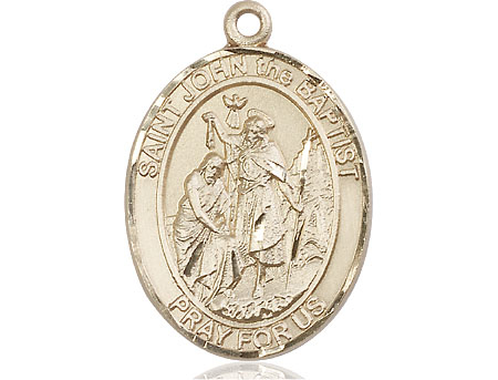 14kt Gold Saint John the Baptist Medal