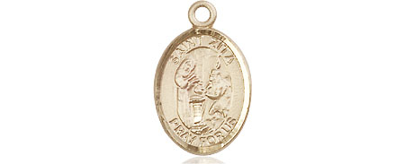 14kt Gold Saint Zita Medal