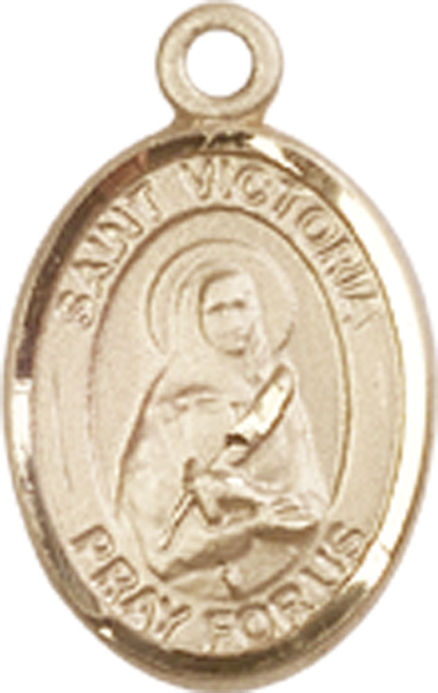 14kt Gold Saint Victoria Medal