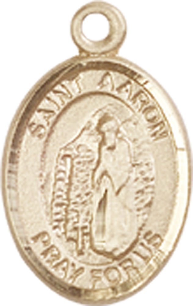 14kt Gold Saint Aaron Medal
