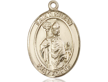 14kt Gold Saint Kilian Medal