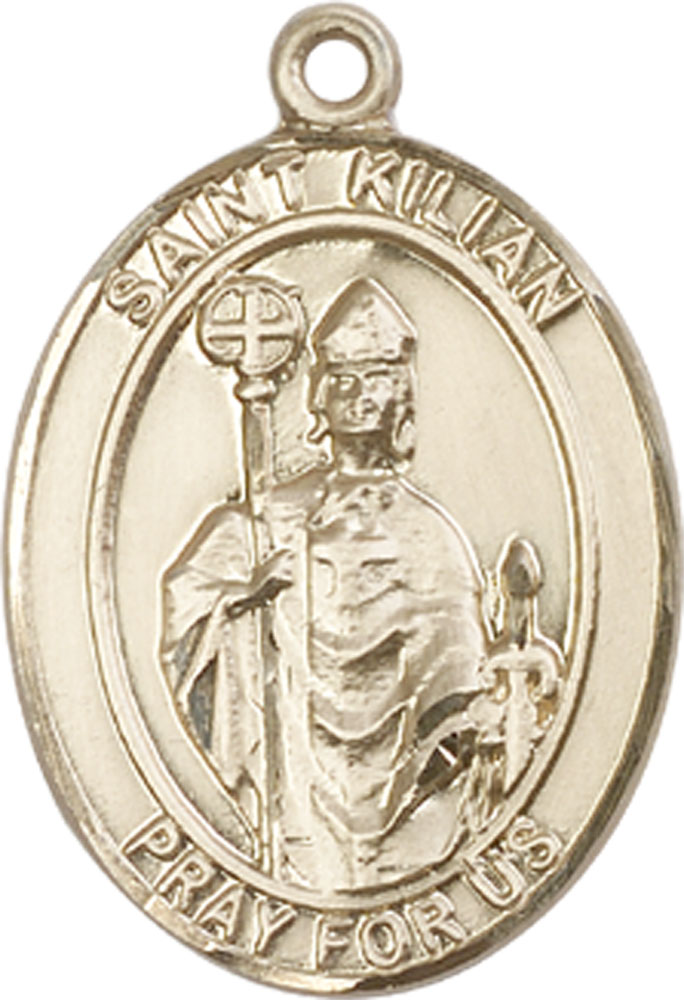 14kt Gold Saint Kilian Medal