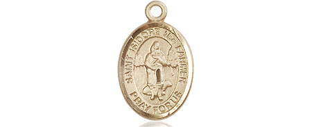 14kt Gold Saint Isidore the Farmer Medal