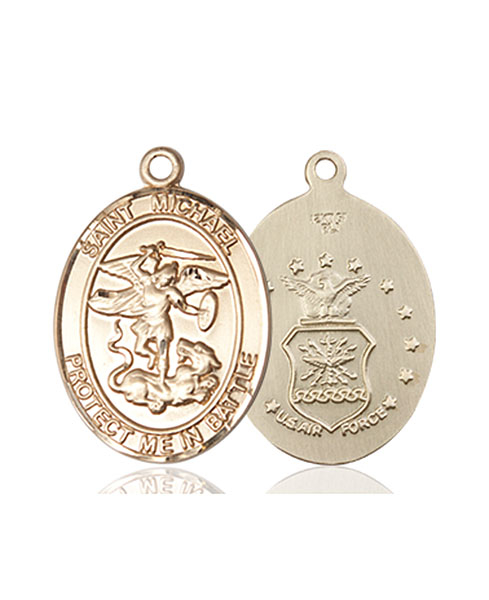 14kt Gold Saint Michael Air Force Medal