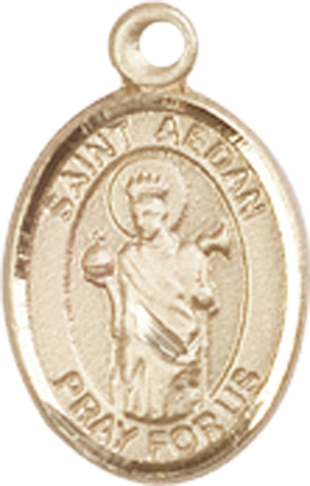 14kt Gold Saint Aedan of Ferns Medal
