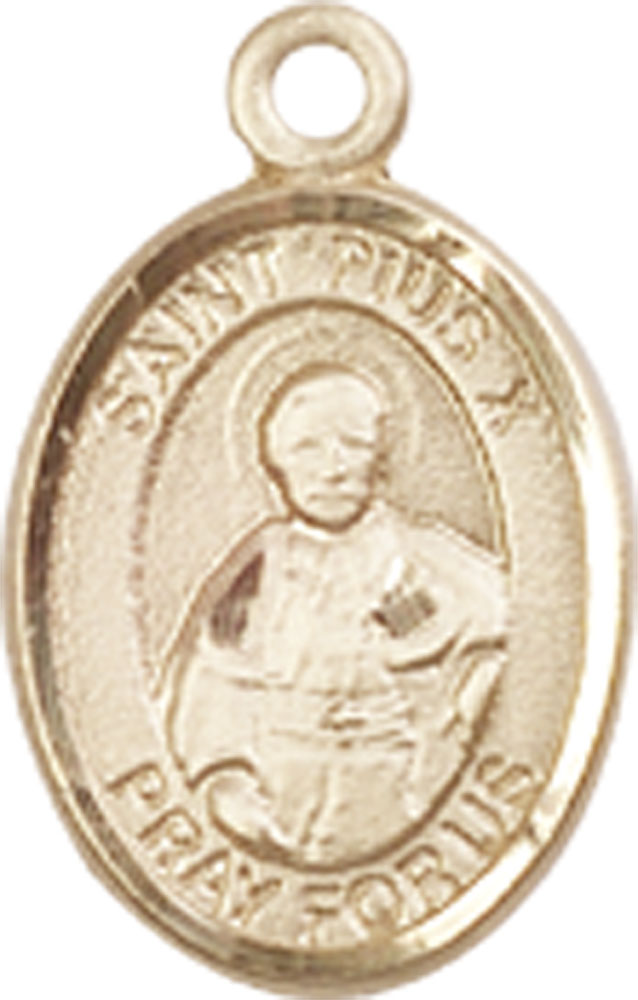14kt Gold Saint Pius X Medal