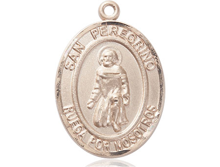 14kt Gold San Peregrino Medal