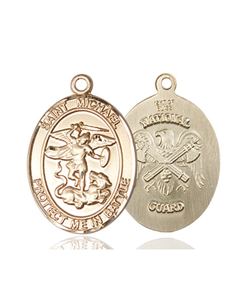 14kt Gold Saint Michael National Guard Medal