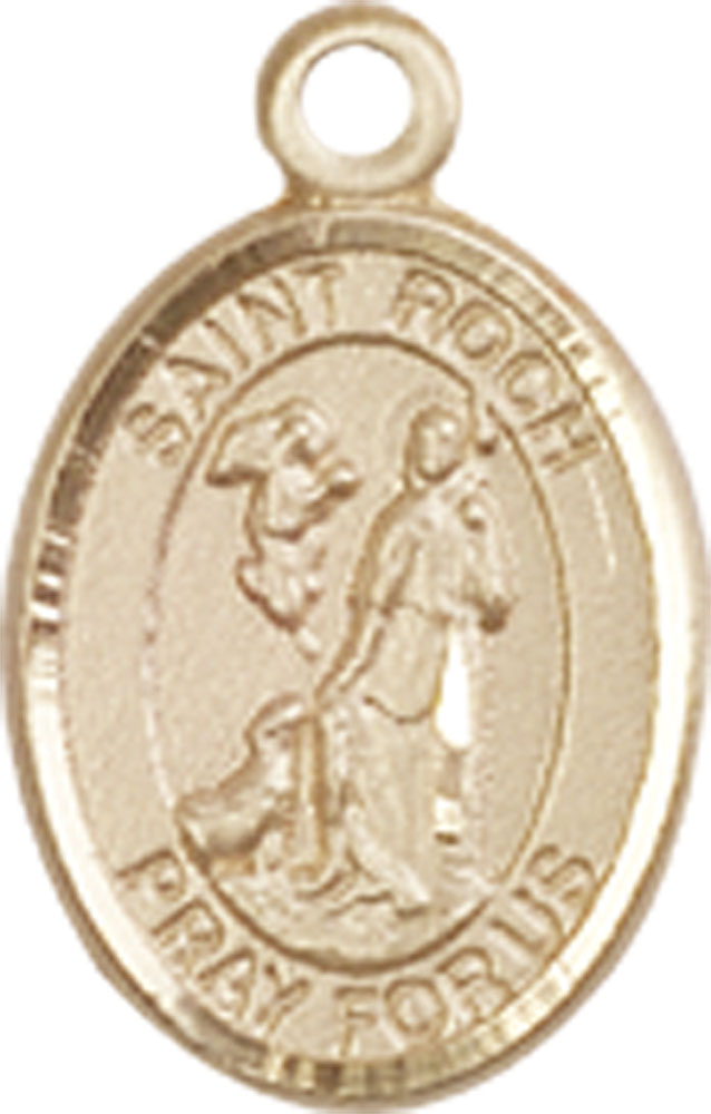 14kt Gold Saint Roch Medal