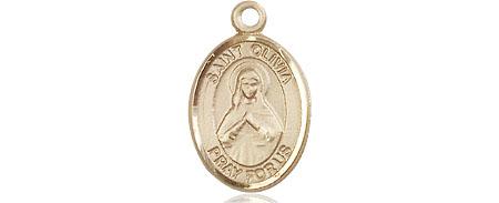 14kt Gold Saint Olivia Medal