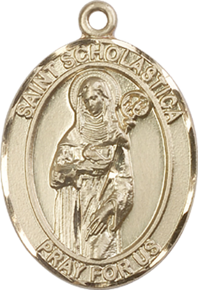 14kt Gold Saint Scholastica Medal