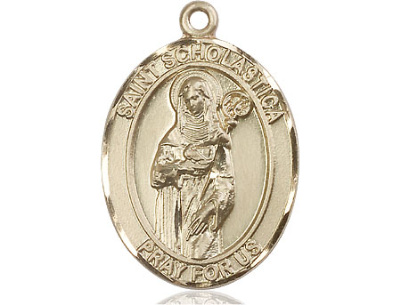 14kt Gold Saint Scholastica Medal