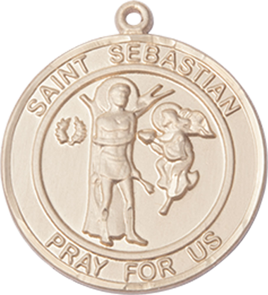 14kt Gold Saint Sebastian Medal