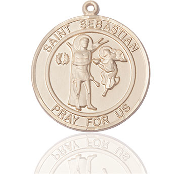 14kt Gold Saint Sebastian Medal