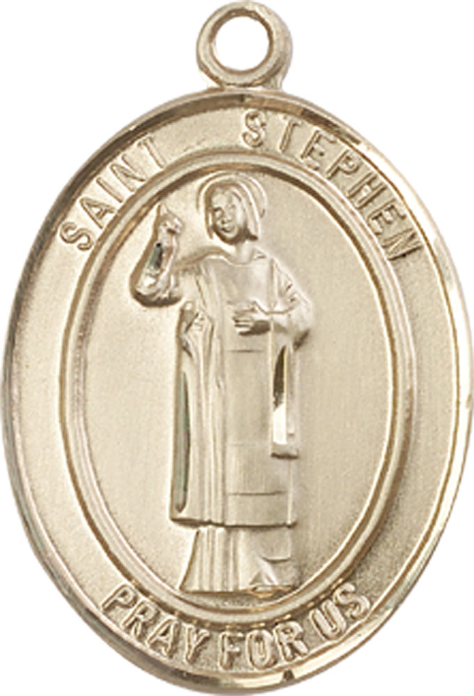 14kt Gold Saint Stephen the Martyr Medal