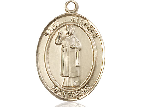 14kt Gold Saint Stephen the Martyr Medal