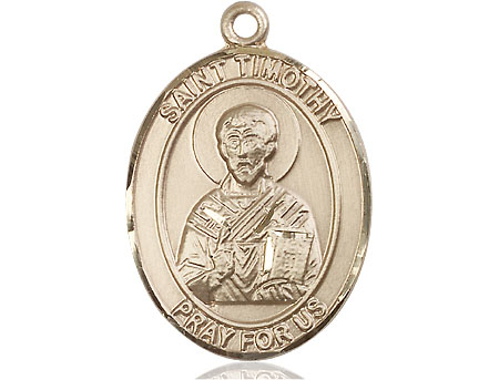 14kt Gold Saint Timothy Medal