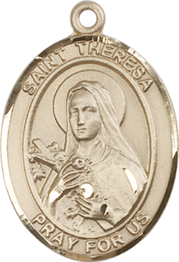 14kt Gold Saint Theresa Medal