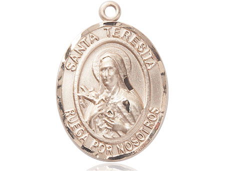 14kt Gold Santa Teresita Medal