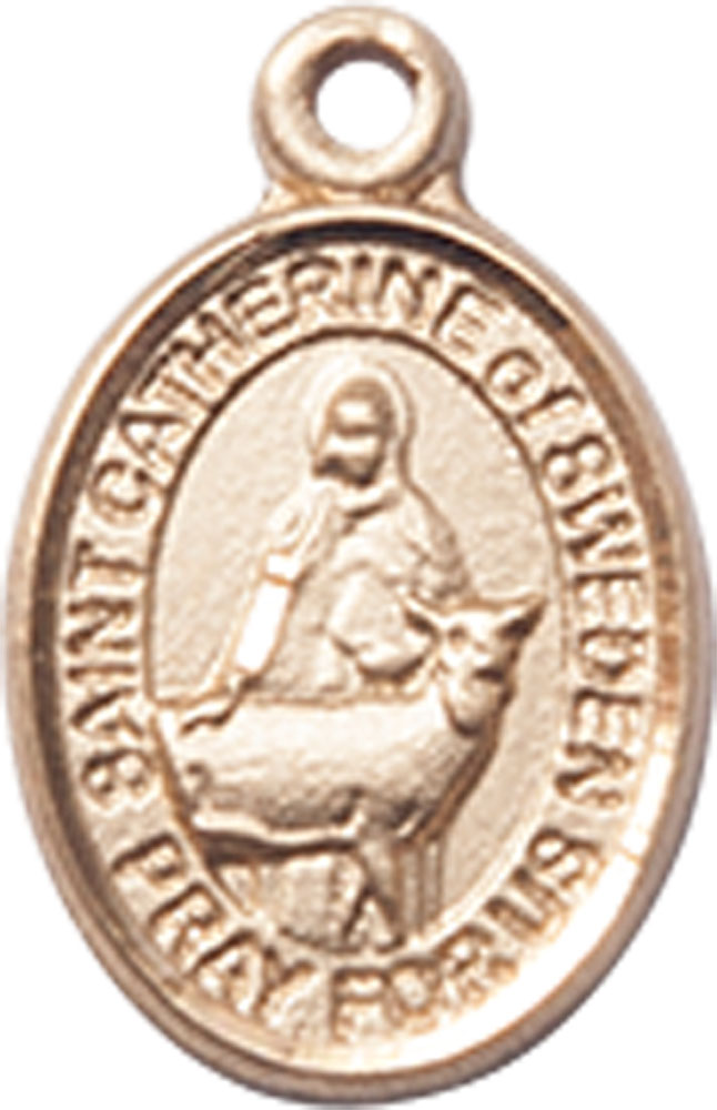 14kt Gold Saint Catherine of Sweden Medal