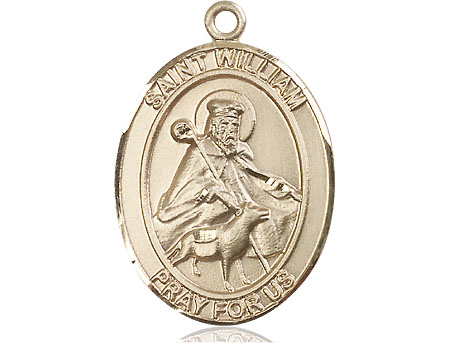 14kt Gold Saint William of Rochester Medal