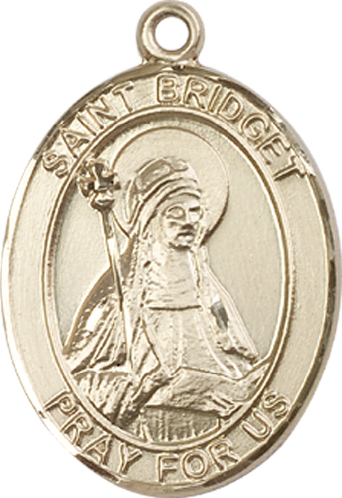 14kt Gold Saint Bridget of Sweden Medal