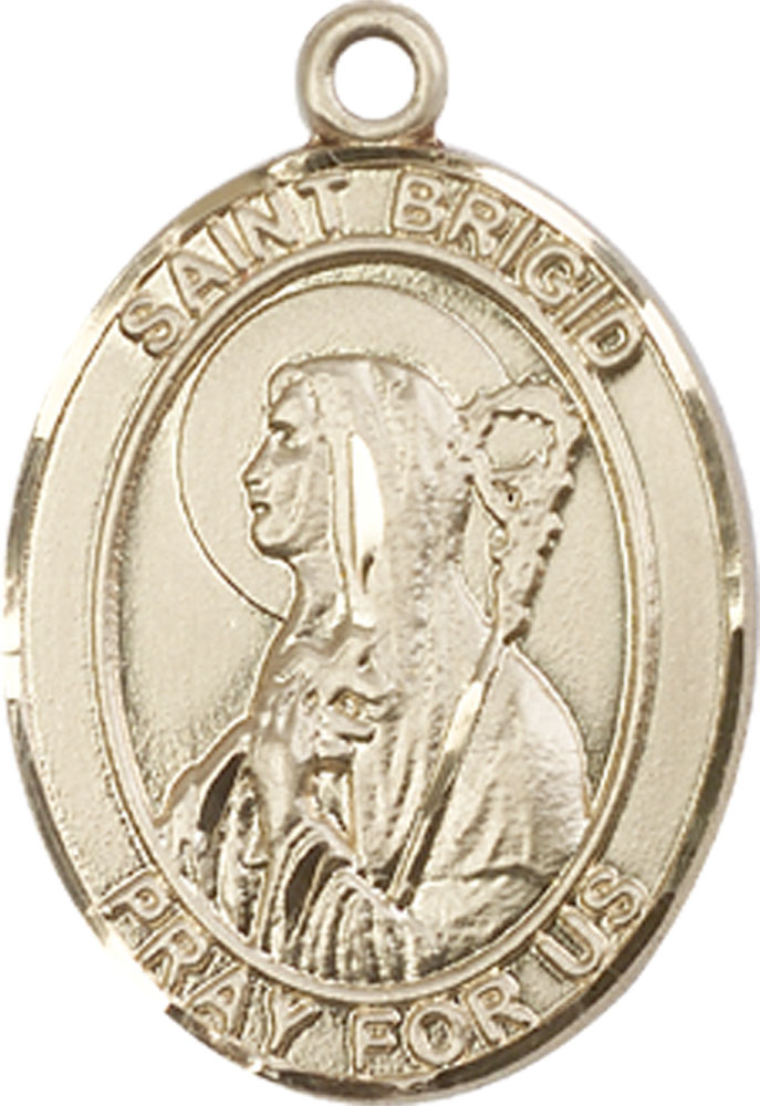 14kt Gold Saint Brigid of Ireland Medal