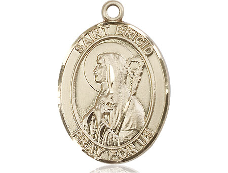 14kt Gold Saint Brigid of Ireland Medal