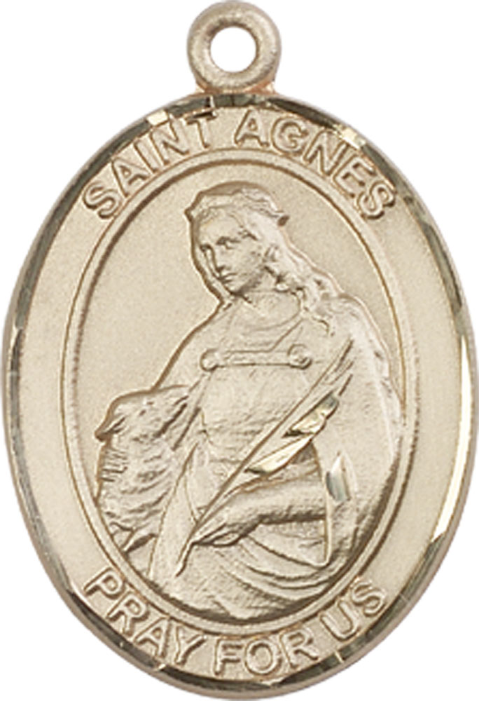 14kt Gold Saint Agnes of Rome Medal