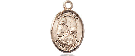 14kt Gold Saint Fina Medal