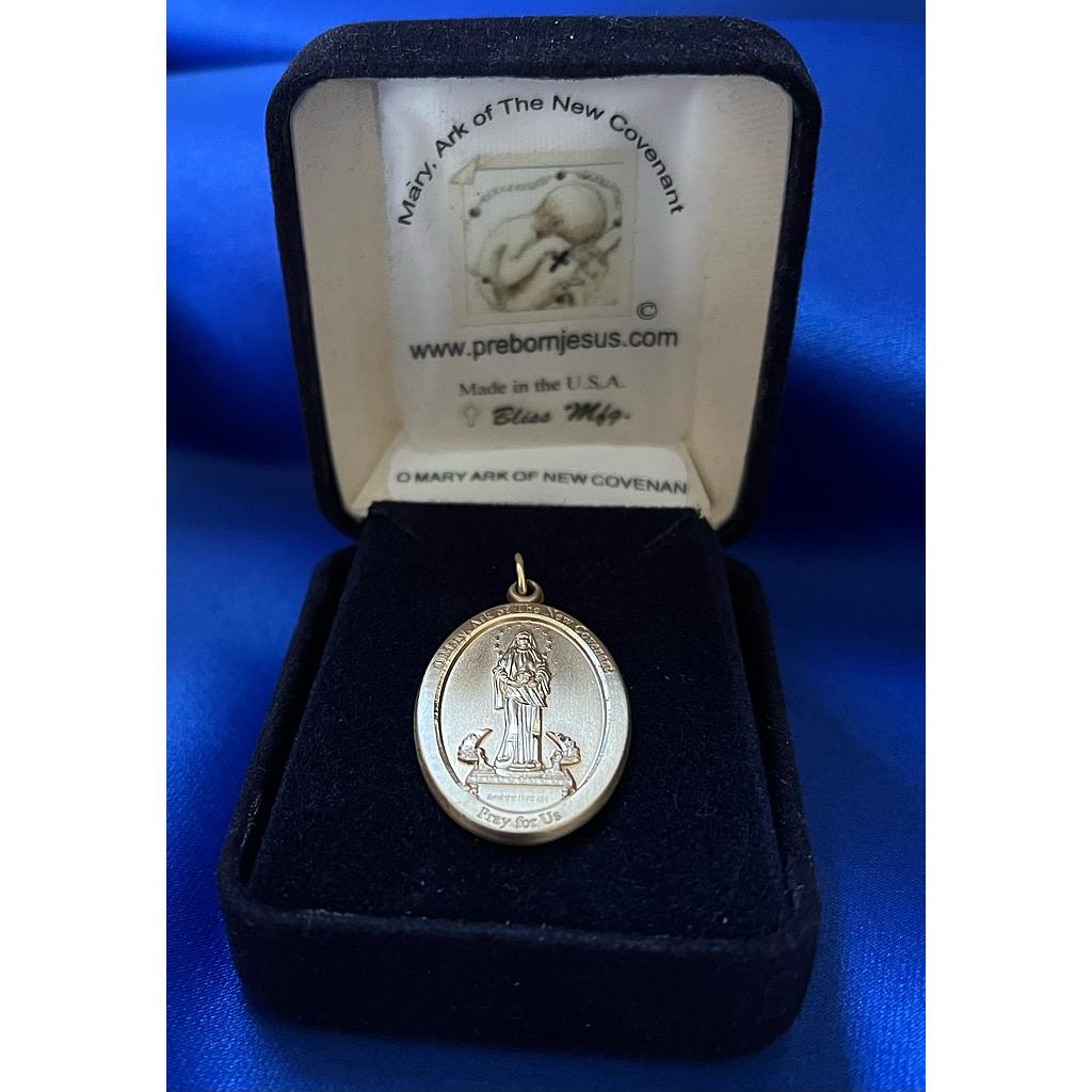 14kt Gold Filled Mary, Ark of The New Covenant Medal - With Box