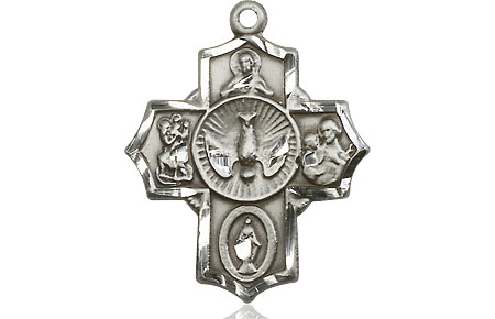 Sterling Silver 5-Way Medal